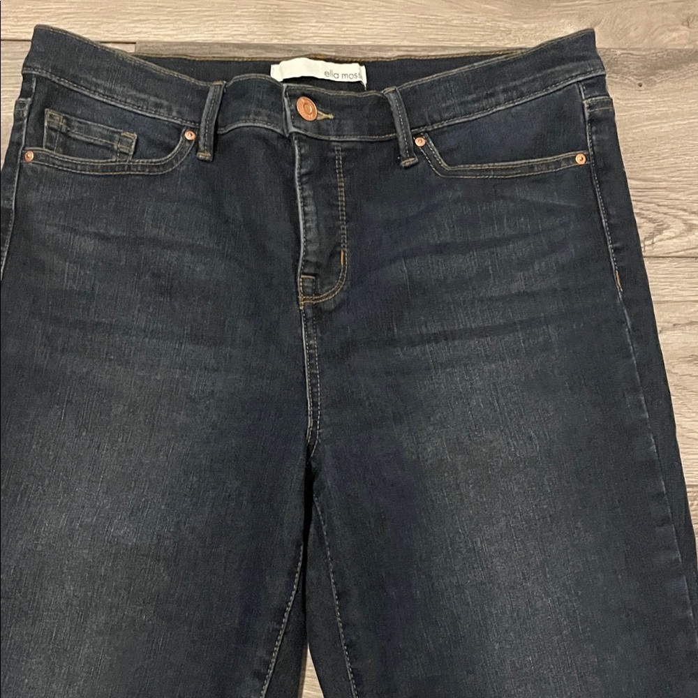 Ella Moss Dark Blue Straight Leg Jeans - Picture 4 of 7